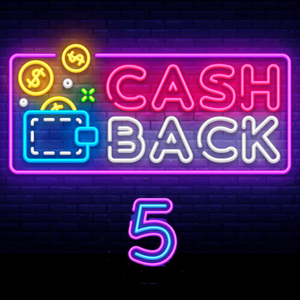 R$ 5 reais de Cash Back