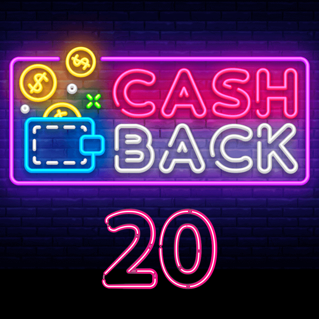 R$ 20 reais de Cash Back